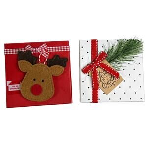 Christmas 2020 Premium Amazon Gift Card Box Reindeer Ornament - 2 Empty Box Only